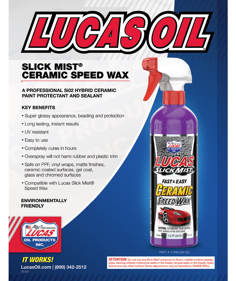 Lucas Slick Mist Ceramic Speed Wax