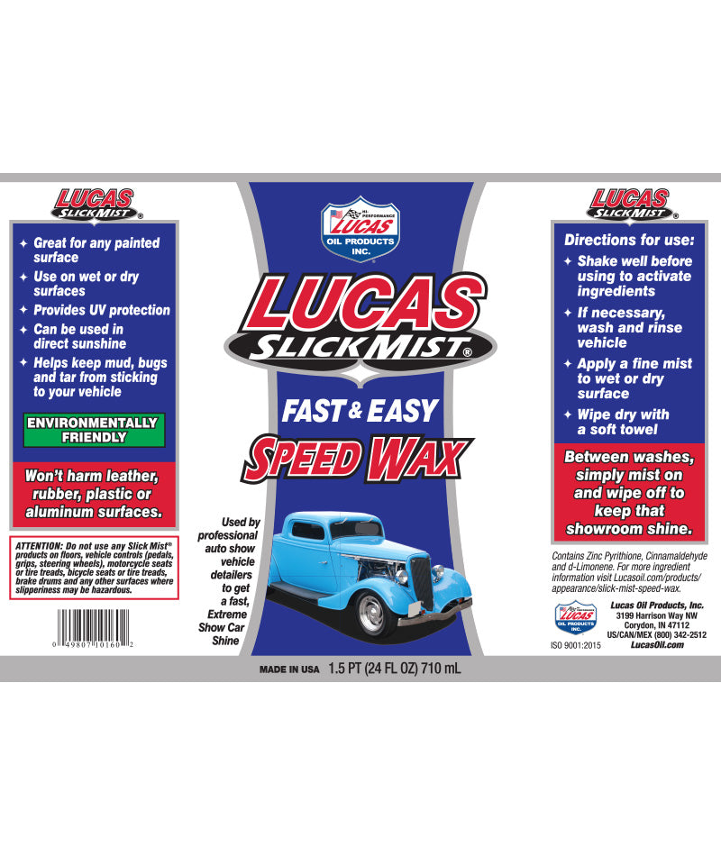 Lucas Slick Mist Speed Wax