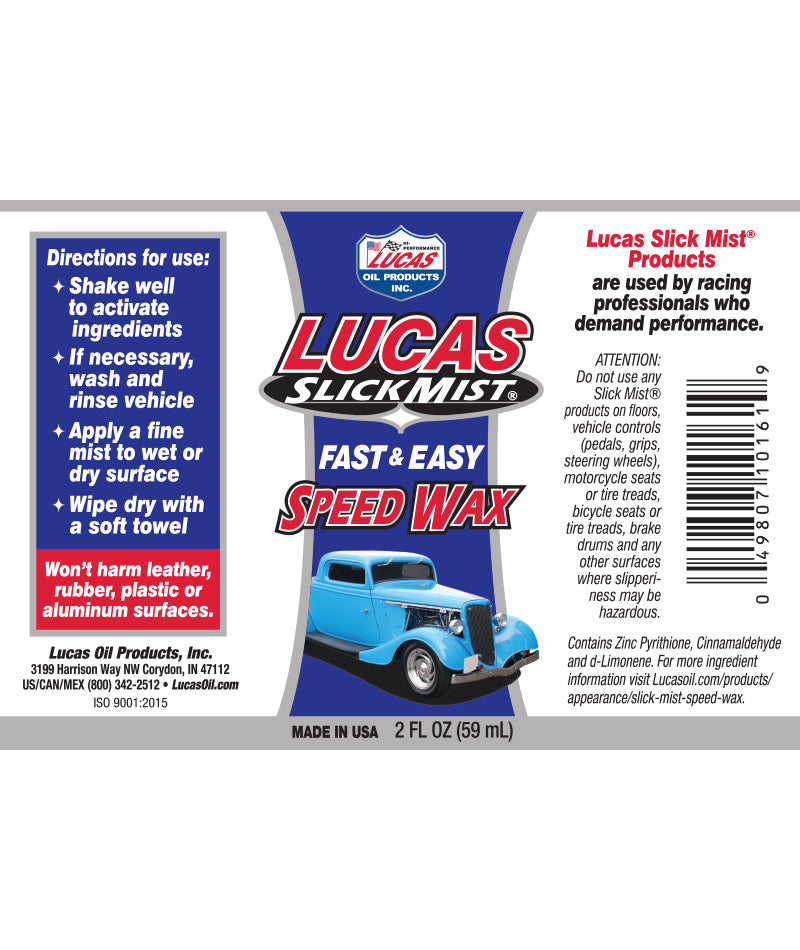 Lucas Slick Mist Speed Wax