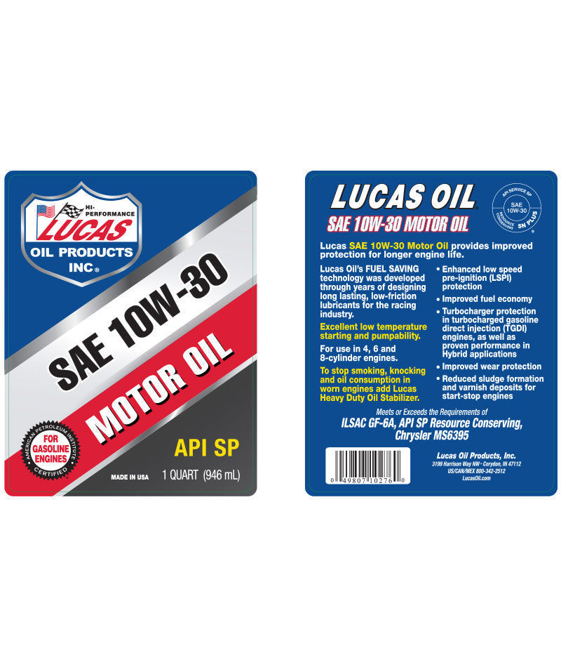 Lucas High Performance Petroleum Motor Oil