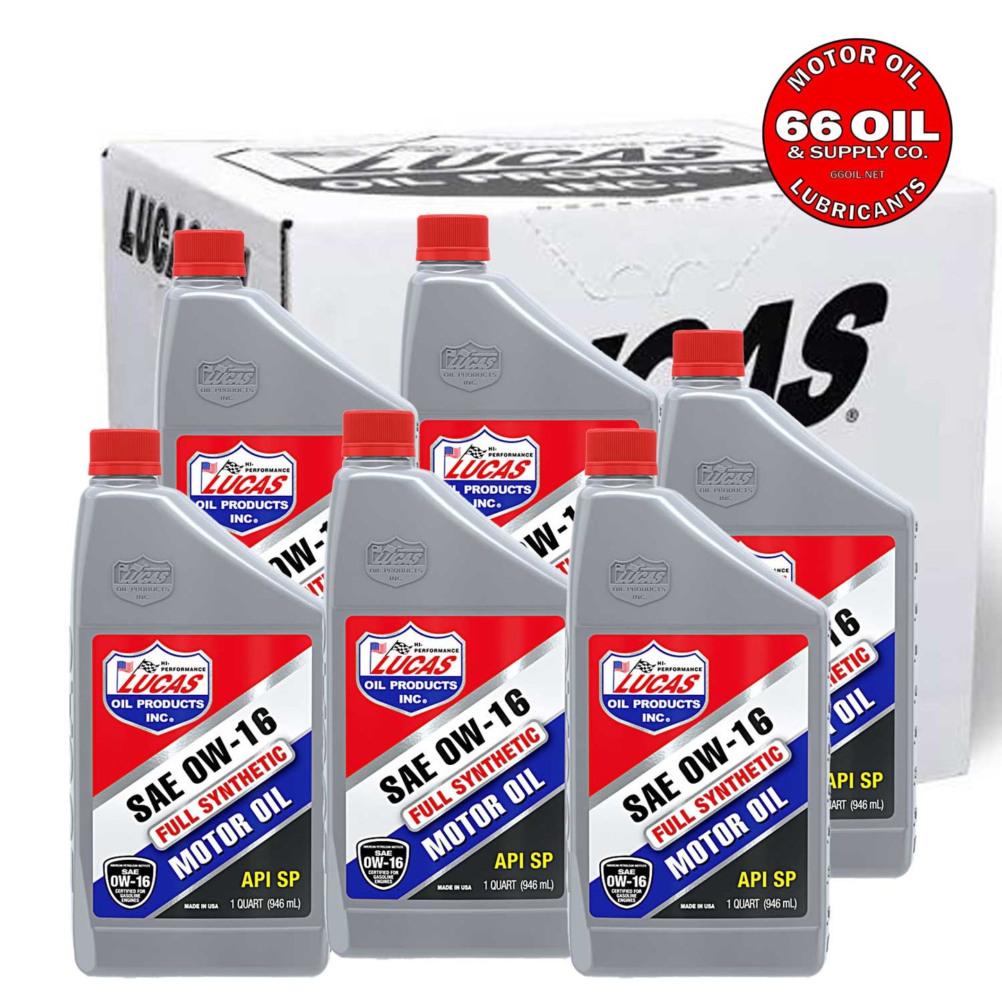 SAE 0W-16 Full Synthetic Motor Oil by the Case