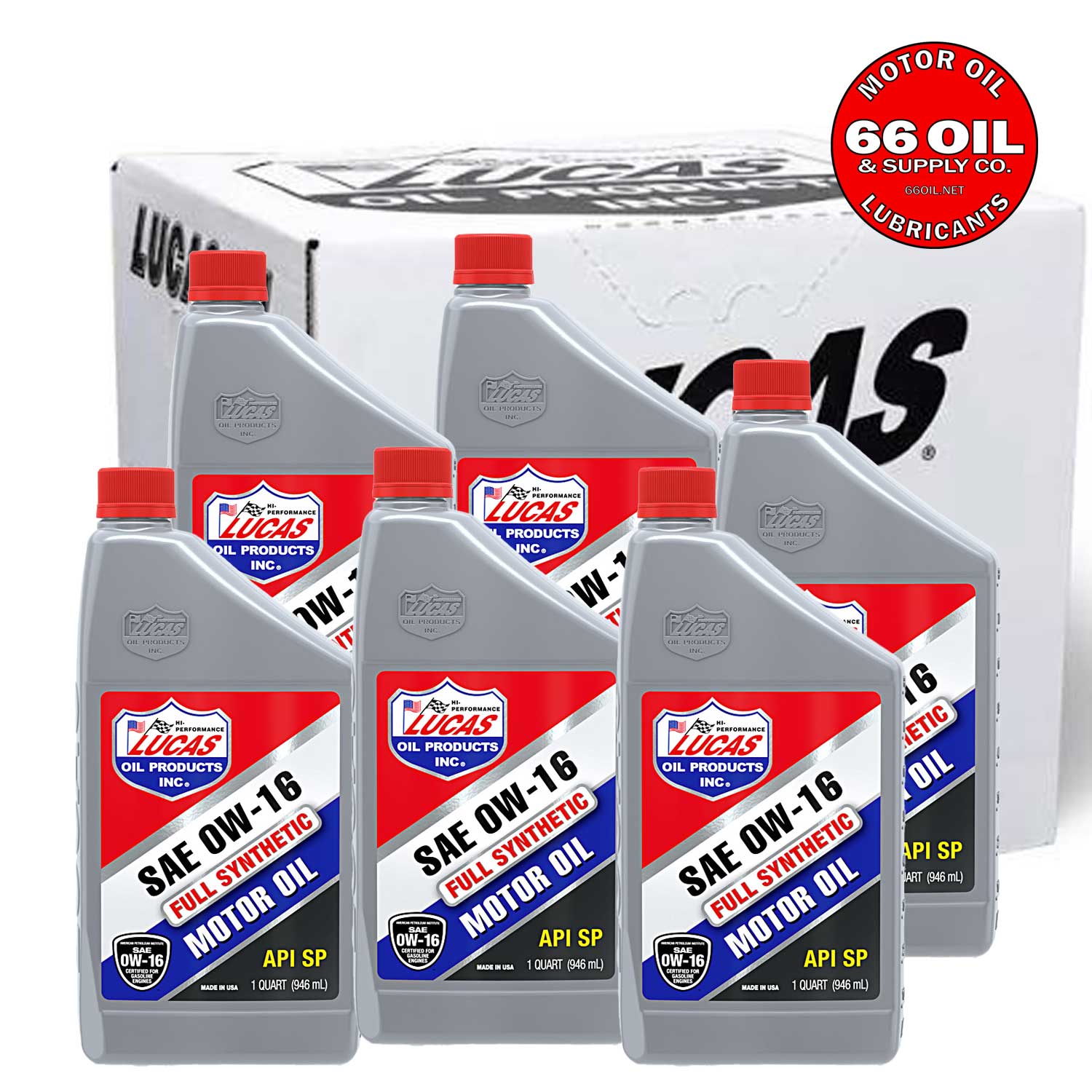 FREE SHIPPING - SAE 0W-16 Full Synthetic Motor Oil by the Case