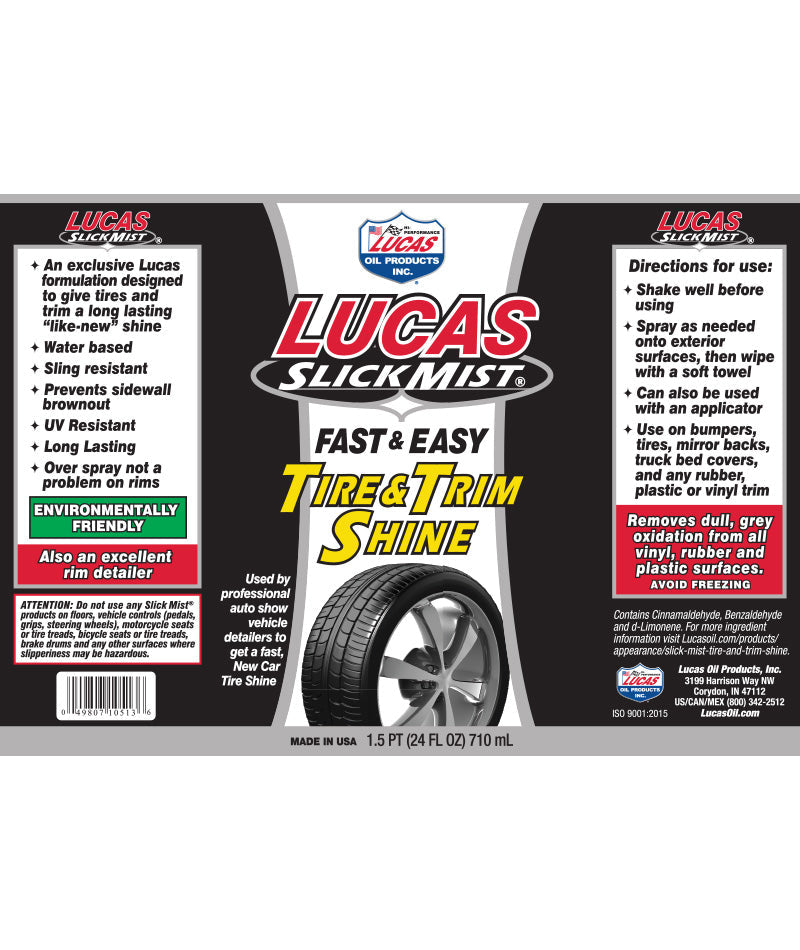 Lucas Slick Mist Tire & Trim Shine