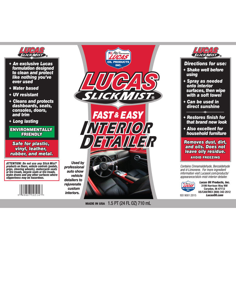 Lucas Slick Mist Interior Detailer