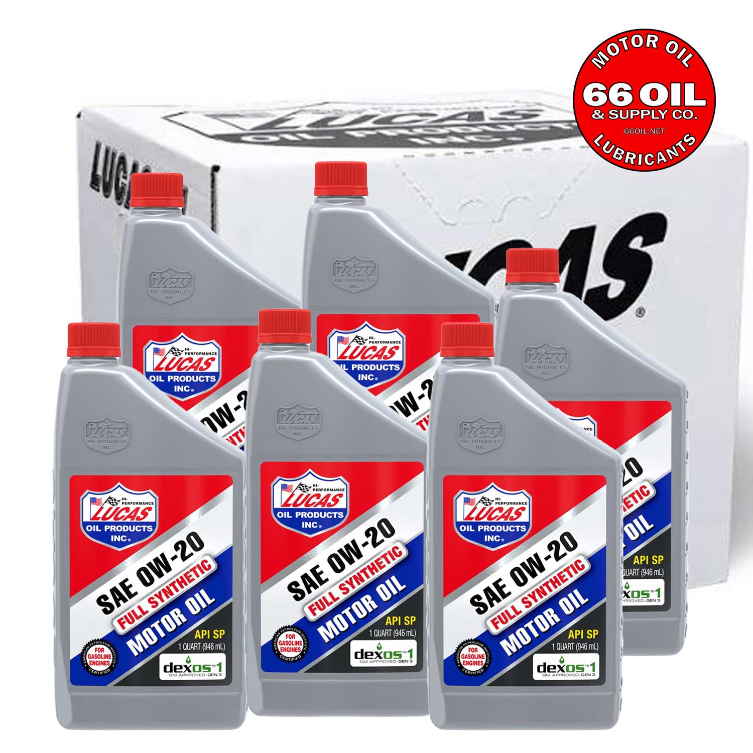 FREE SHIPPING - SAE 0W-20 Full Synthetic Motor Oil by the Case