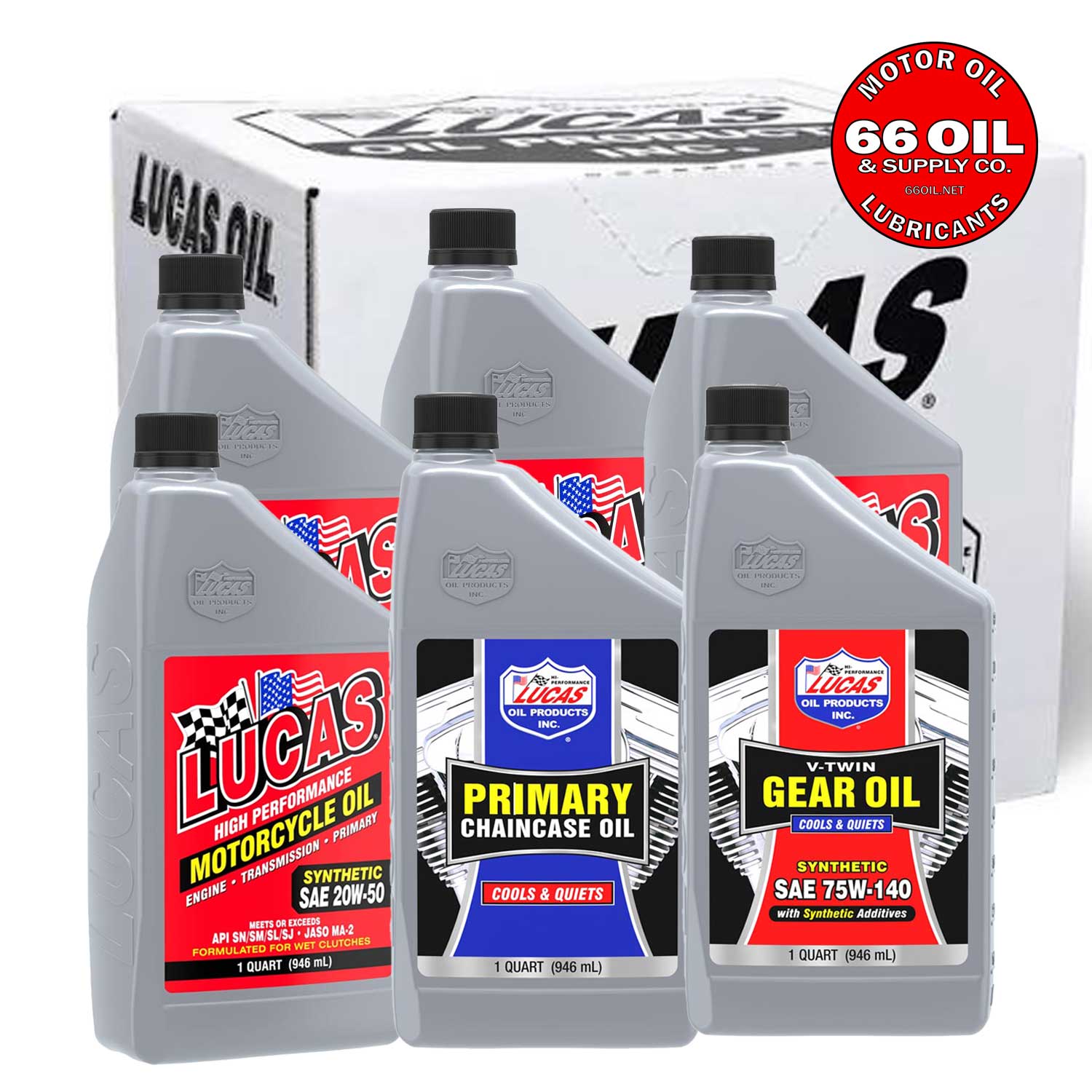 FREE SHIPPING - Lucas 20W-50 Synthetic Oil Change Kit for Harley-Davidson