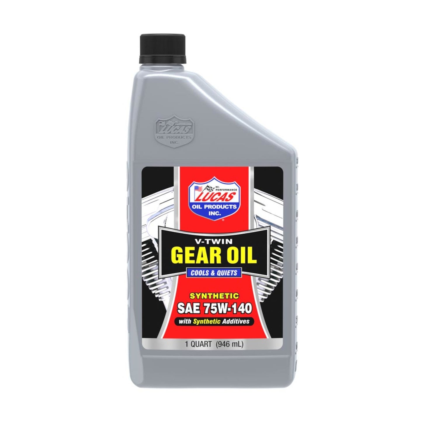 Lucas 20W-50 Conventional Oil Change Kit w/ Chrome Filter for Harley-Davidson
