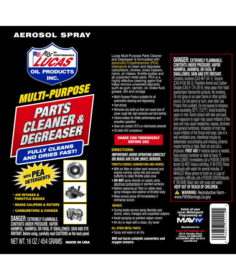 Lucas Multi-Purpose Parts Cleaner & Degreaser