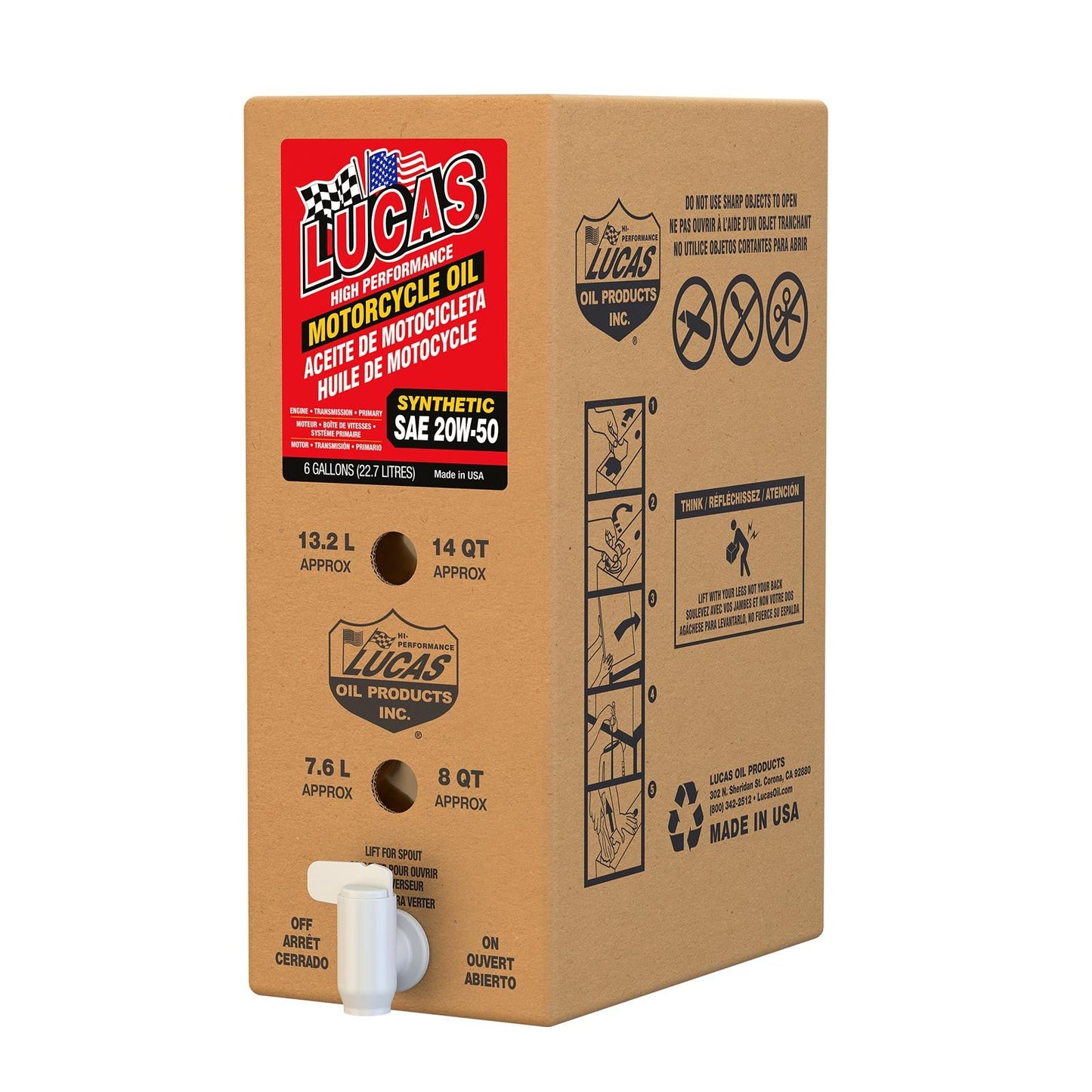 Lucas 20W-50 Synthetic Motorcycle Oil
