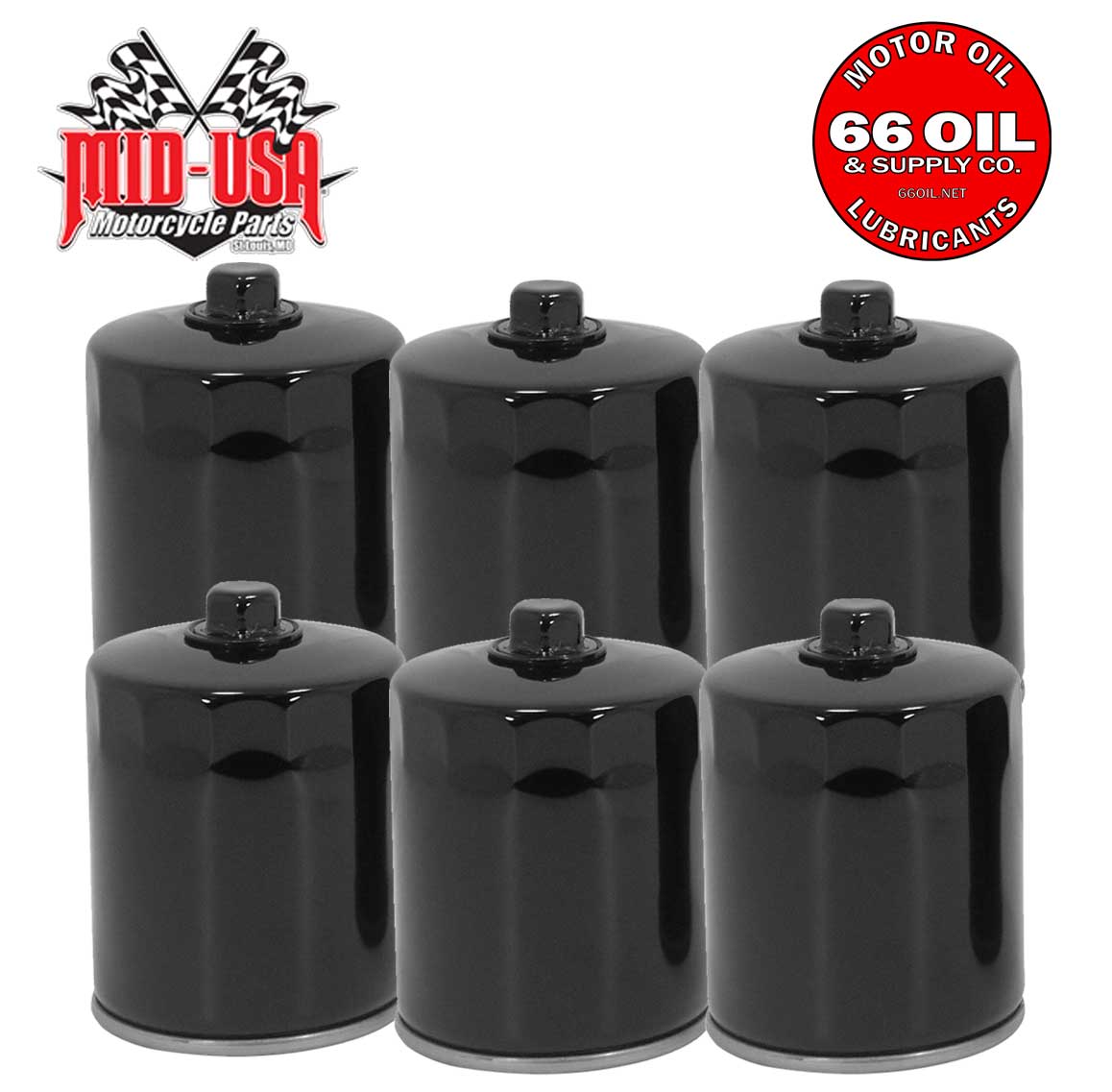 FREE SHIPPING - 6-Pack - Oil Filters For Twin Cam & Milwaukee 8 M8 OEM#63798-99A