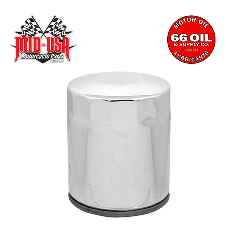 FREE SHIPPING - Chrome Oil Filter For Twin Cam & Milwaukee 8 M8 OEM#63798-99A