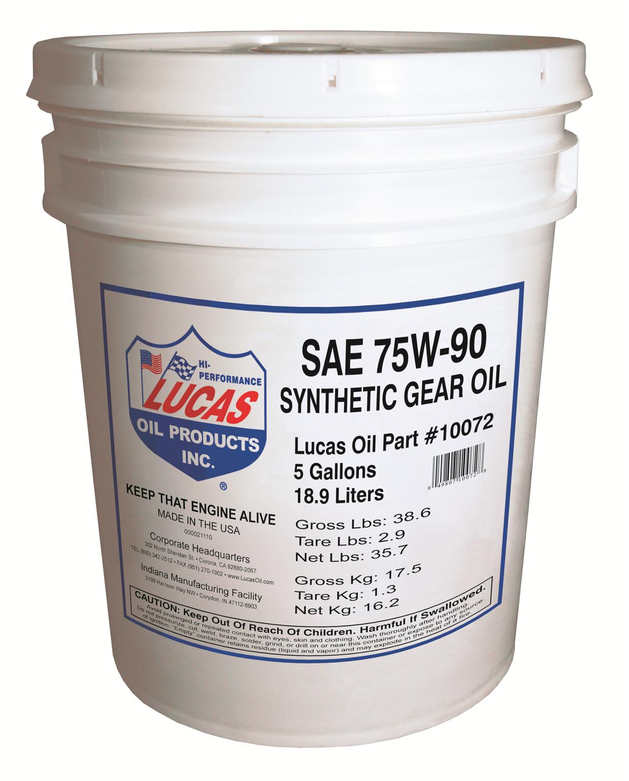 Lucas SAE 75W-90 Synthetic Gear Oil