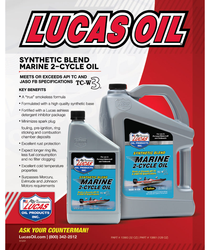 Lucas Synthetic Blend 2-Cycle Marine Oil
