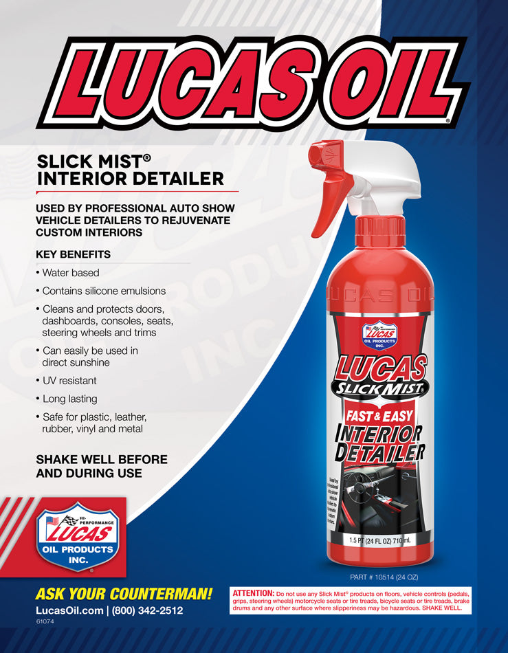 Lucas Slick Mist Interior Detailer