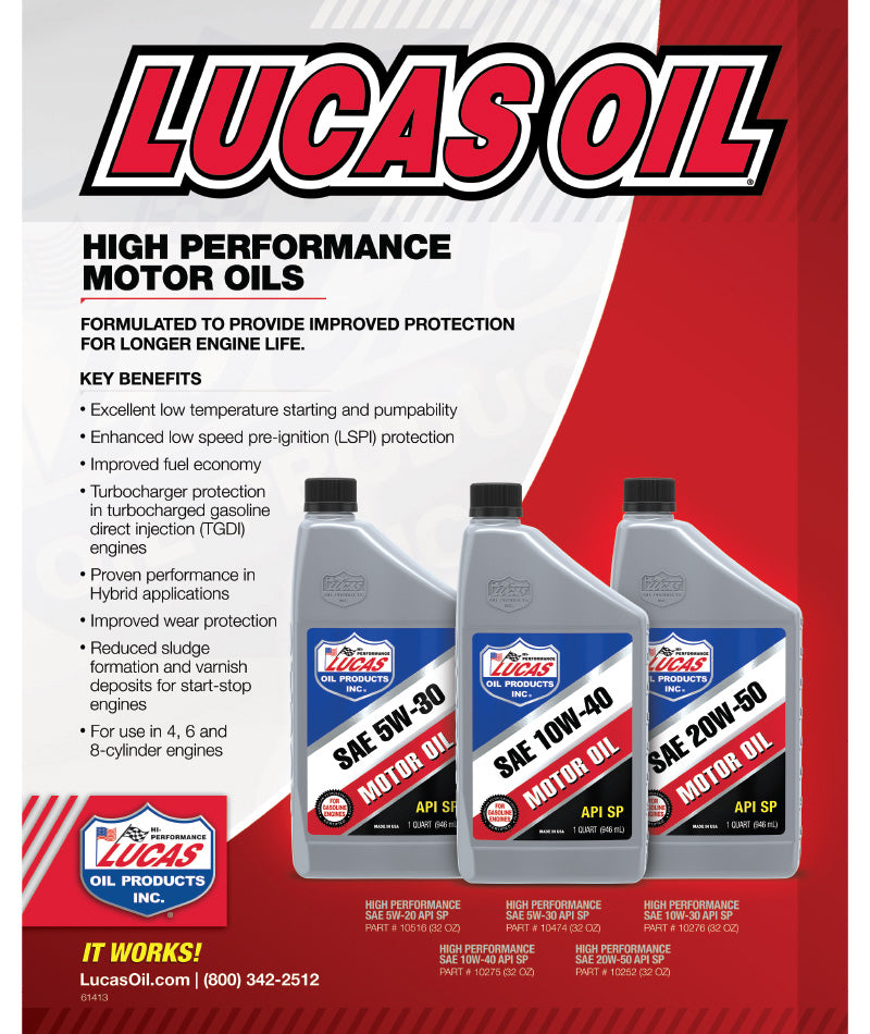 Lucas High Performance Petroleum Motor Oil